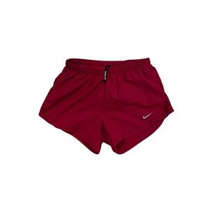 Red Nike running shorts